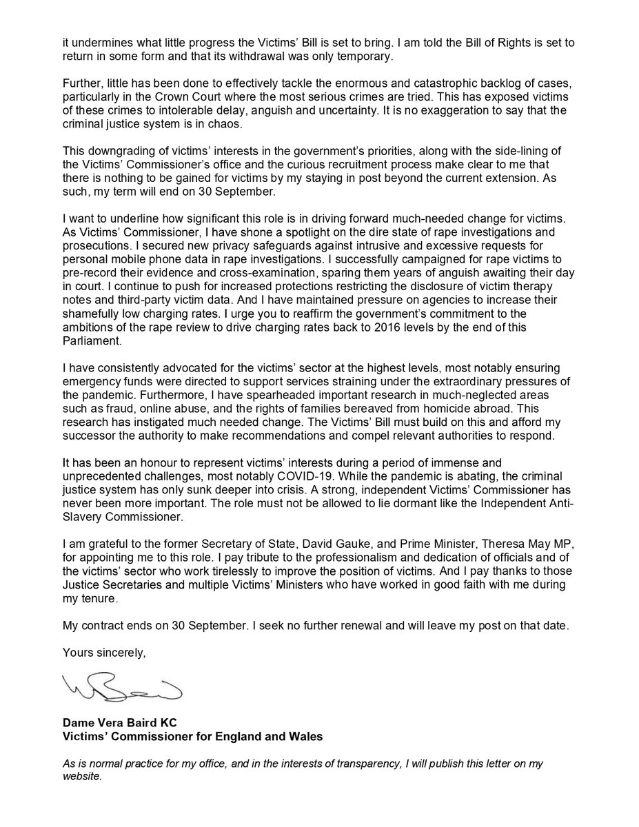 Victims' Commissioner for England & Wales tweet media