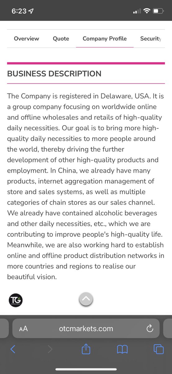 adam_tuffy1's tweet photo. $TGGI so they have updated the business description✅ 10-12 approved✅, they mention otcqb✅ and we know it’s possible to go otcqb before the Shell Risk is removed✅ you do you, I enjoy watching this ticker keep growing the list of accomplishments. 😎🔥⏱ https://t.co/6f24rtn7Np
