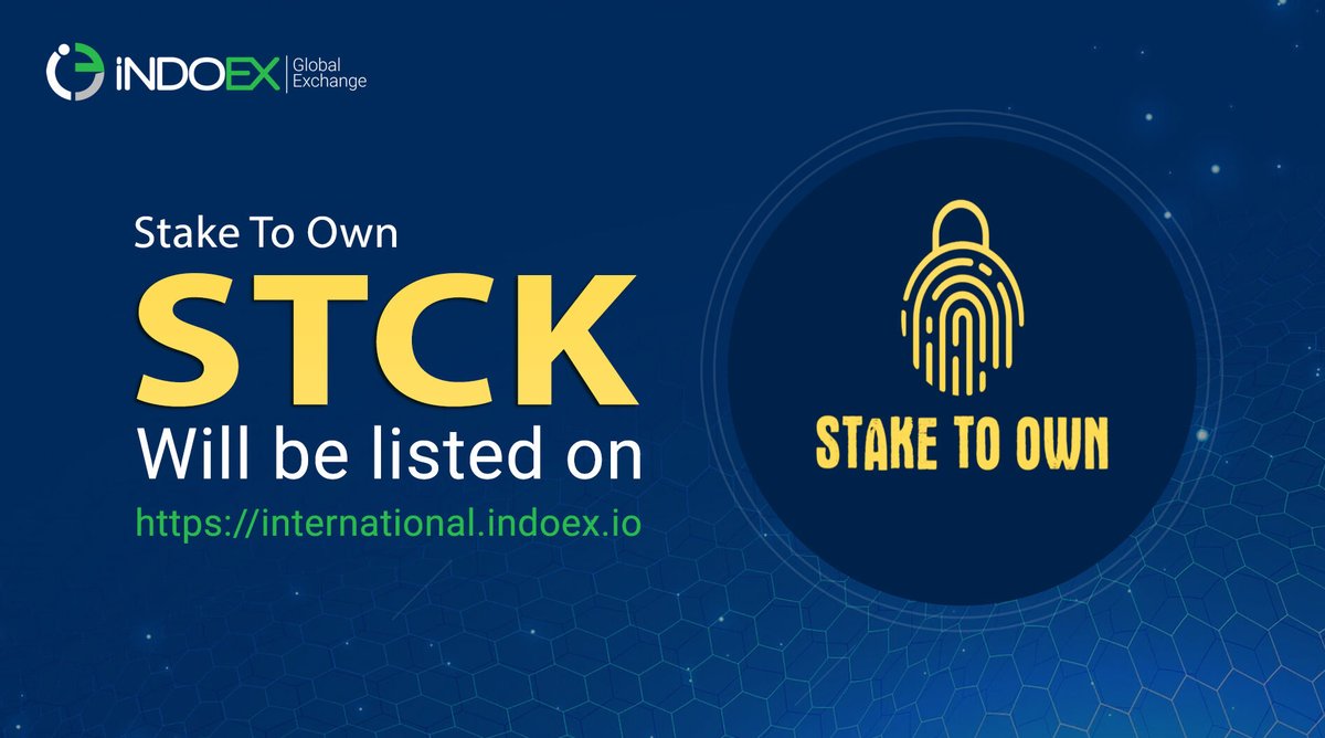Indoex_LTD's tweet photo. Stake To Own (STCK)
Upcoming listing on IndoEx
Visit: https://t.co/BTlAd0Cqv7
Twitter: https://t.co/sD3YMy7mmg
TG: https://t.co/aThlpcnwoH
Visit: https://t.co/adFRc0PVRc
Follow us on: https://t.co/7Po3C2eCnT
@Staketoown https://t.co/joUoPCAEXF