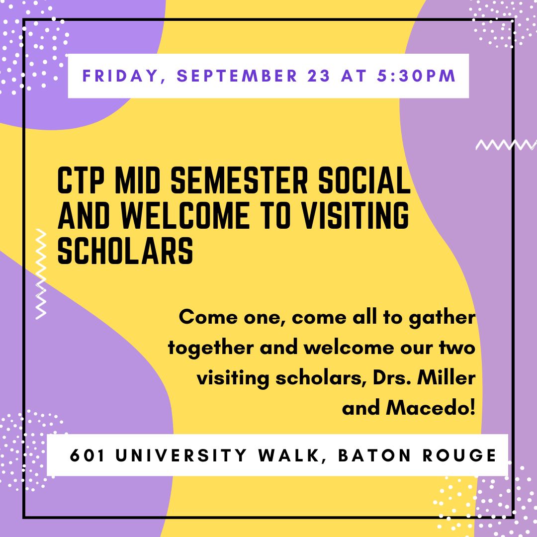 We had a great discussion with Dr. Macedo last night at her guest lecture! Huge thanks to all who came out! Missed it? Come get social with us tonight!