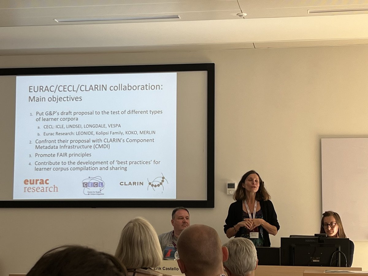 How can we standardise metadata for learner corpora❓ @MagaliPaquot Alexander König, Jennifer Frey, &amp; colleagues have discussed different types of metadata (e.g. administrative, task, annotation, transcription, proficiency-related) #LCR2022