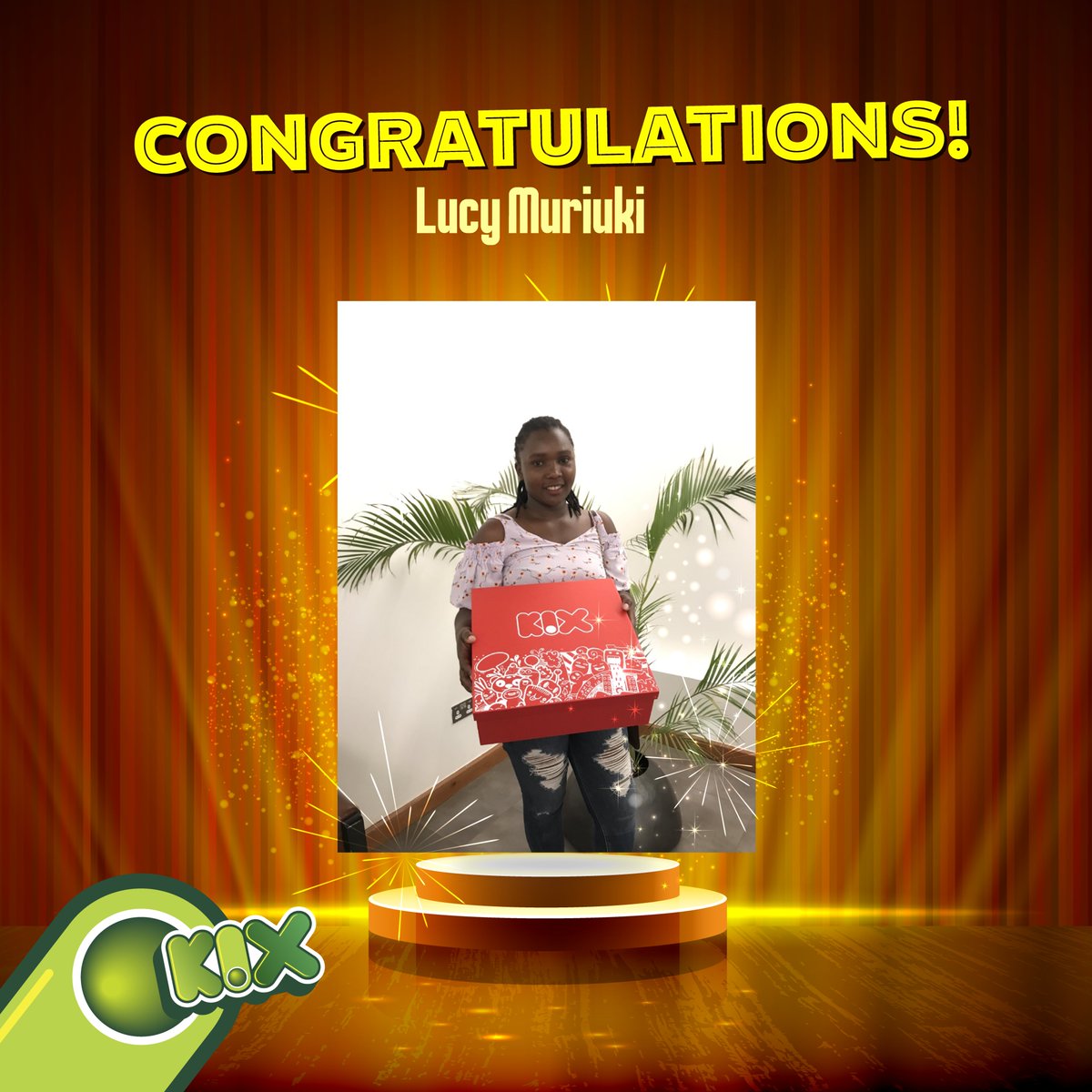KixKenya's tweet image. Today is a special day as we appreciate our hamper winner, Lucy Muriuki. A big congrats to you🔥
#KIXOn #KIXKenya