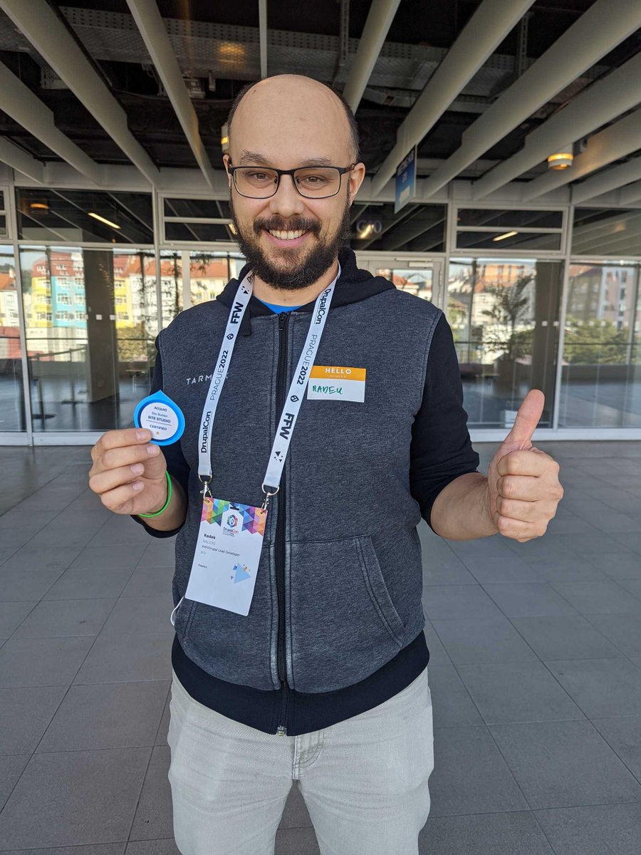 Congratulations Radek Halicki from <a href="/Paragon_DCX/">Paragon_DCX</a> on earning <a href="/acquia/">Acquia</a> Site Studio certification <a href="/DrupalConEUR/">DrupalCon Rotterdam 2026</a> #DrupalCon!