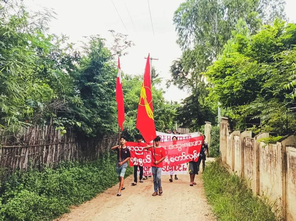 Never Cold Blooded Shwe Nwe Thway Strike took to the streets and protested against Military Dictatorship.

#2022Sept23Coup 
#WarCrimesOfJunta 
#WhatsHappeningInMyanmar