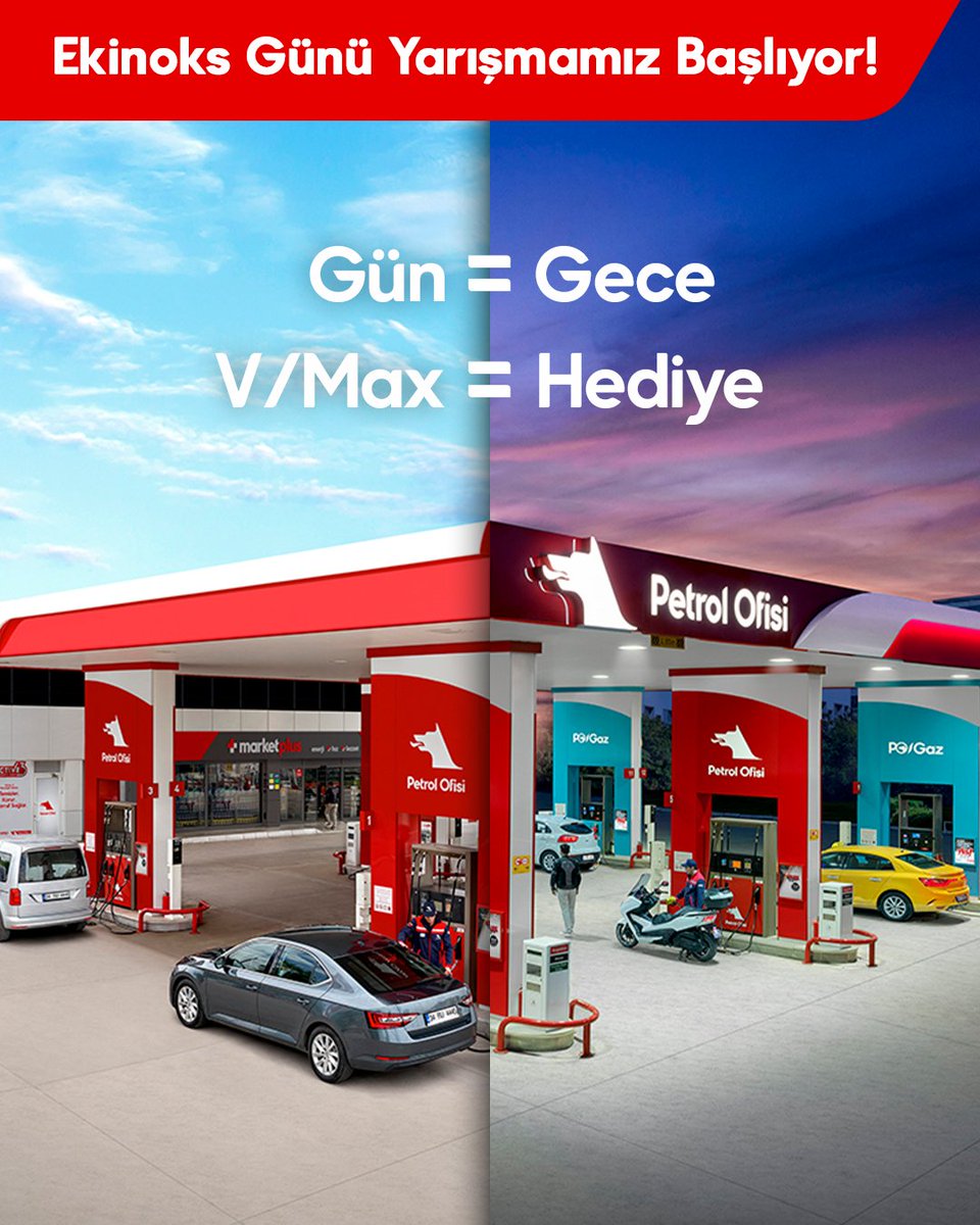 🌇Gece ve gündüzün eşitlendiği 23 Eylül’de, dilediğin kadar seyahat et diye Petrol Ofisi’nden 30 kişiye 500 TL’lik V/Max yakıt hediye! 🚗💨
500 TL değerinde V/Max yakıt kazanan 30 kişiden biri olmak için:
👇🏽 <a href="/petrolofisi/">Petrol Ofisi</a>’ni takipte kal.
