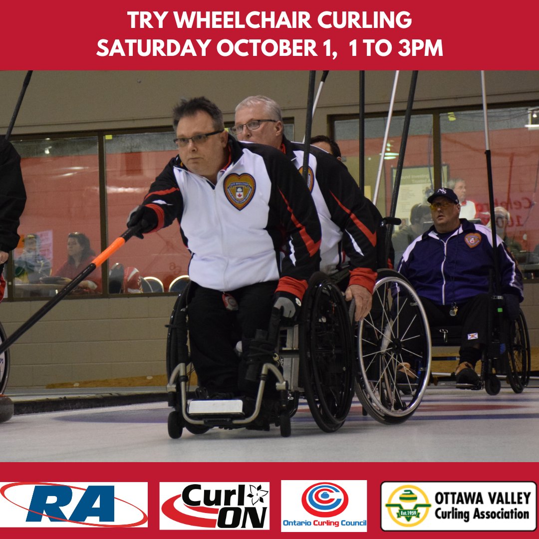 The RA is proud to be the only fully integrated curling club in Ottawa. This fall we are launching a new pathway for wheelchair Curlers (TRY, LEARN, PLAY). To kick it off, we invite you to join us for a free Try It event! 🥌
Register: racentre.com/wheelchair-cur…