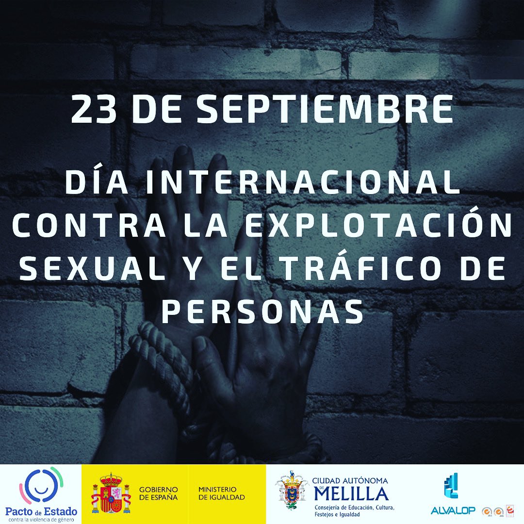 🗓 Hoy, 23 de septiembre es el Día Internacional contra la #ExplotaciónSexual y la #Trata de mujeres,niños y niñas. 

❌ Las personas no son mercancía, no se compran ni se venden.

#díainternacionalcontralatrata #díacontralaexplotaciónsexual