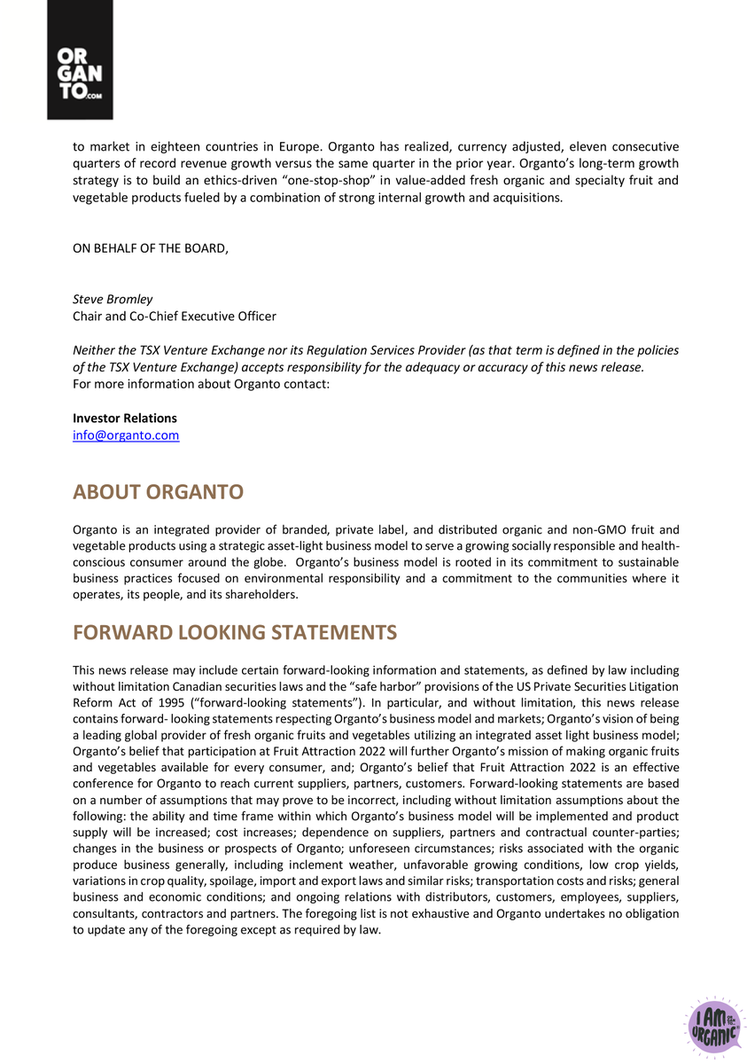 OrgantoFoods's tweet photo. Organto Announces Participation at Fruit Attraction Conference 2022, Being Held in Madrid, Spain https://t.co/EG5d1SbqP4