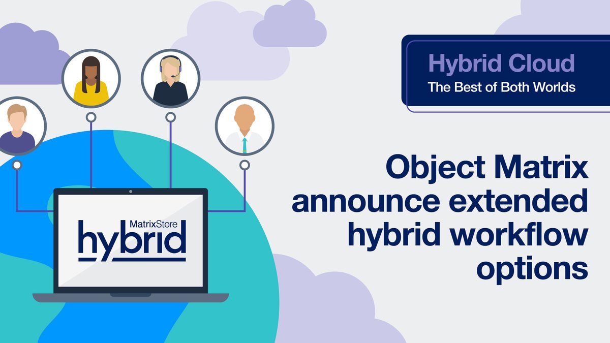 Object_Matrix's tweet photo. We are pleased to announce today that we have successfully updated our MatrixStore Hybrid workflow toolset to include integrations to @awscloud and Glacier, @Azure, @wasabi_cloud, @Seagate, and @googlecloud.
Read more now 👇
https://t.co/kV2L8OSjA2
#cloudworkflow #TechNews https://t.co/J8VFh1wYO6