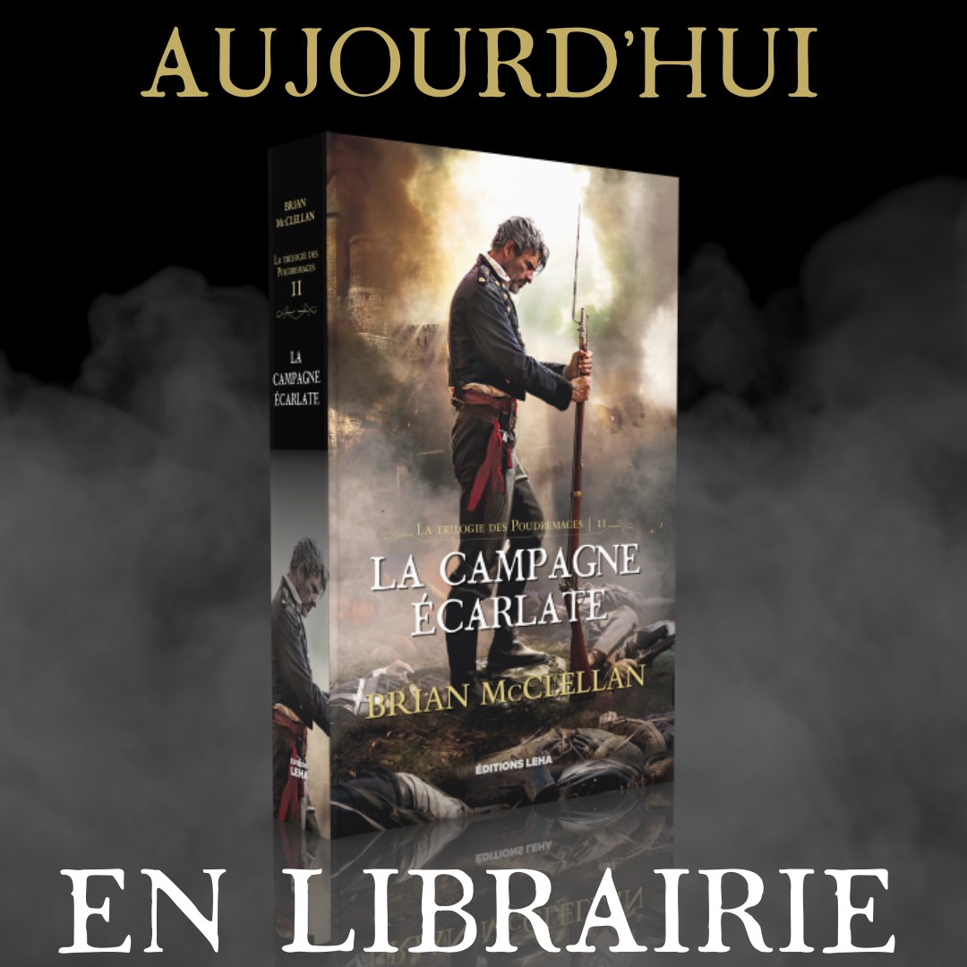 💣 JOUR DE SORTIE 💣

C'est la sortie mondiale du jour, et on met le feu aux poudres ! La Campagne écarlate, deuxième tome de la trilogie des Poudremages de Brian McClellan sort aujourd'hui dans toutes les bonnes librairies. 😉