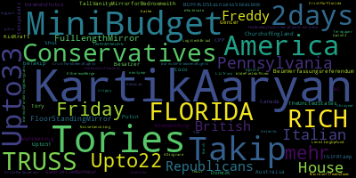 infokalyptisch's tweet photo. Trending in my timeline now:  #KartikAaryan (6)  #Tories (4)  #MiniBudget (3)  #2days (2)  #Takip (2)  #Upto33 (2)  #America (2)  #Conservatives (2) https://t.co/ARqe0yc2Vs