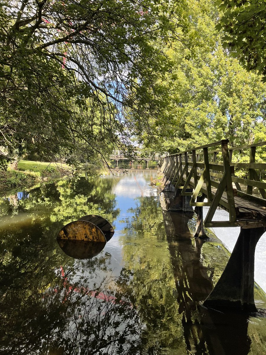 New temporary #bridge in #DarleyAbbey is now in situe