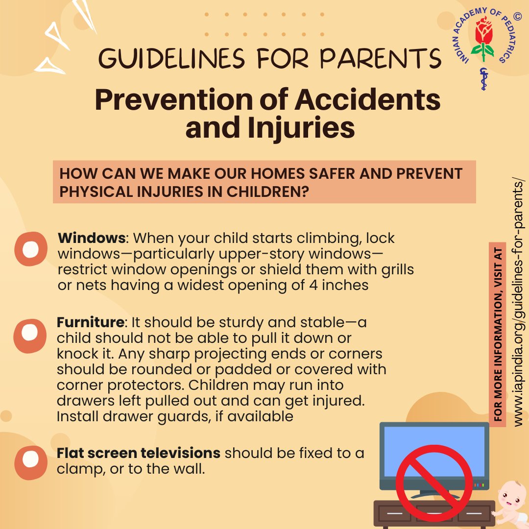 iapindia's tweet image. How can we make our #homes safer and prevent #physical #injuries in #children?

#iap #indianacademyofpediatrics #pediatric #pediatrician #pediatricians #pediatricnurse #child #children #caregiver #caregiving #doctor #injury #safe
