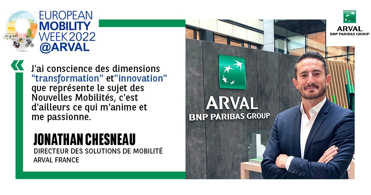 Arval_France's tweet photo. [Nomination ]

Félicitations à Jonathan Chesneau nommé Directeur des Solutions de Mobilité d’Arval France qui devient notre ambassadeur sur tous les sujets de mobilité. 

Nous souhaitons à Jonathan beaucoup de succès dans ses nouvelles fonctions.
#ArvalFrance
 #ArvalBeyond https://t.co/sWbQbIo5dR