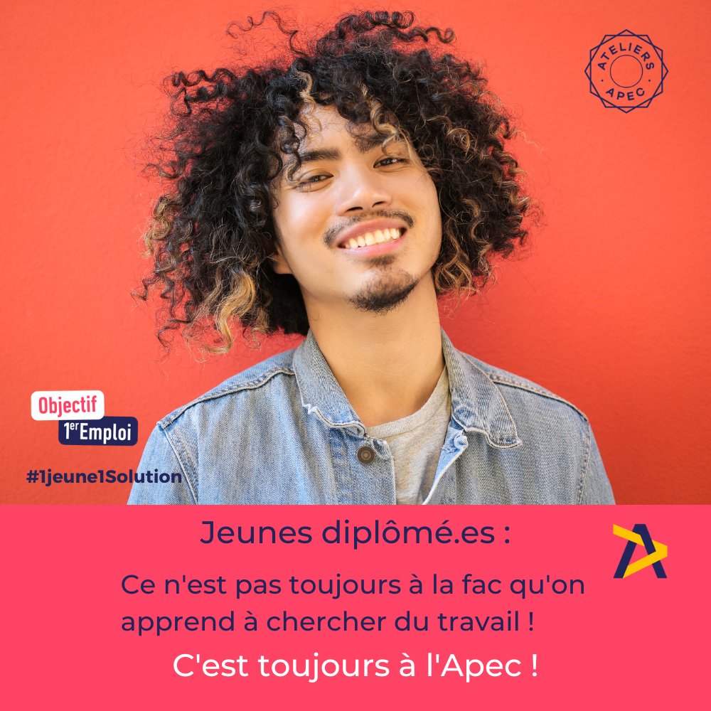 apec_cvl's tweet photo. WEB🅰🆃🅴🅻🅸🅴🆁🆂 En recherche du 1er #emploi #stage ou #alternance
Participez à 1️⃣ #WebAtelier (2h) et repartez avec 1️⃣ #PlandAction personnalisé
◽ le 07/10 à 10h ou le 18/10 à 14h30
➡#JeunesDiplômés #Etudiants (Bac+3 & +)
➡Inscription📧cvl@apec.fr
#ObjectifPremierEmploi🚀 https://t.co/01SXV5ckKB