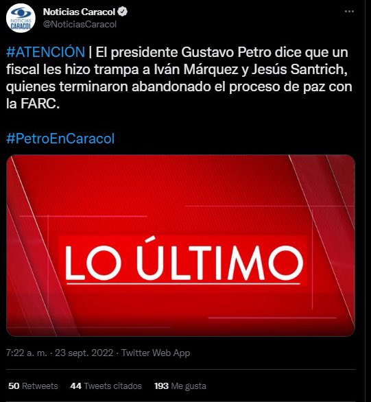 MariaFdaCabal's tweet photo. ¿Entonces qué diremos? ¿pobres víctimas Santrich y Márquez? Debería entender que es presidente, no defensa de esos terroristas https://t.co/pb1pq9pBTf
