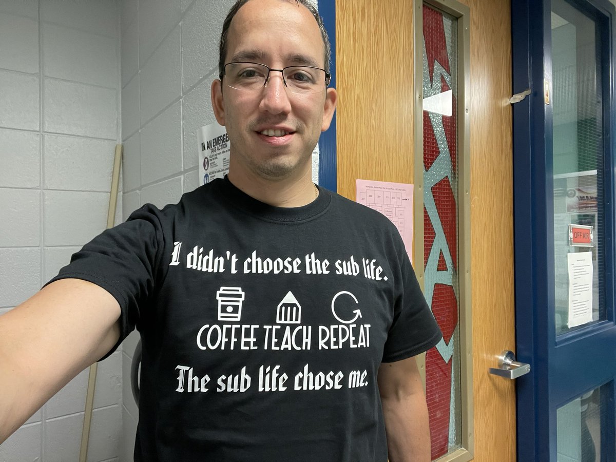 Mr_d_Hampden's tweet photo. When you have to sub on your “light” day, this shirt seems very appropriate!! #SubLife #CVExplorations @HampdenDragons https://t.co/n9iF9qbQa7