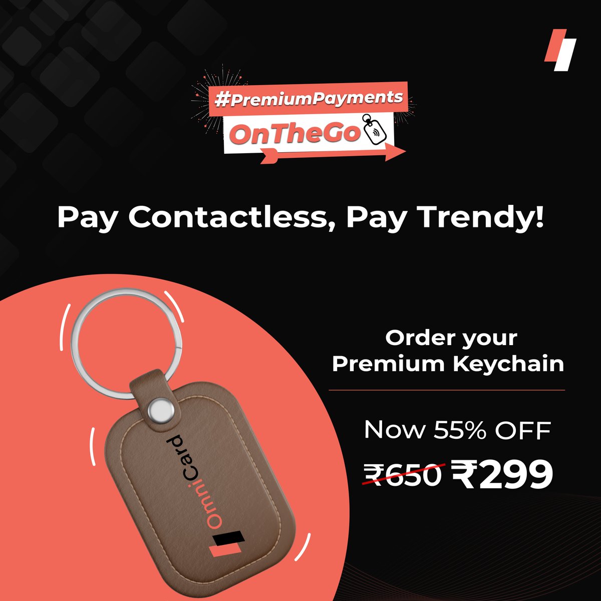 myomnicard's tweet photo. Make your payments superrrrrr quick &amp; convenient 🔥

Order your OmniCard Keychain Today at 55% OFF for just ₹299

#MyOmniCard #StepUpYourLife #OmniCardKeychain #ContactlessPayment #RuPayOntheGo https://t.co/Wmbq0d3LND