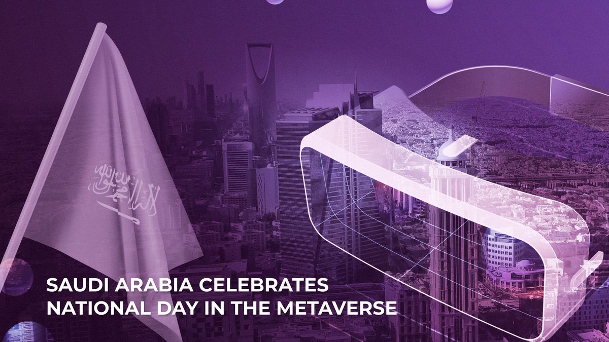 For the first time ever, #SaudiArabia is hosting its 92nd National Day in the #metaverse right in the heart of @decentraland. We look forward to envisioning the future through the lens of Saudi Arabia's 2030 vision. #saudinationalday