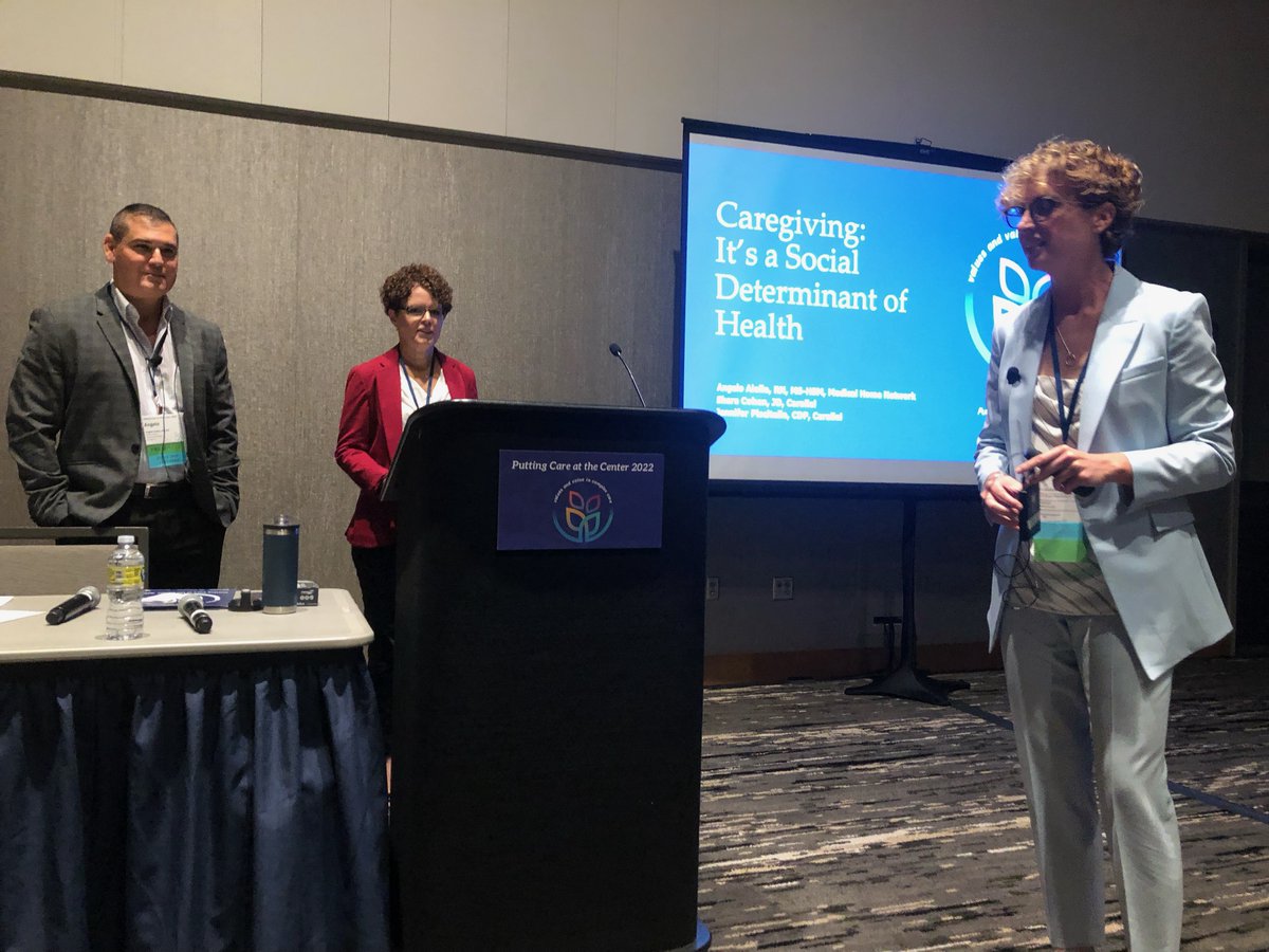 What a pleasure it was to share the stage with Medical Home Network to talk about #caregiving as a #sdoh.

Loved the energy at <a href="/camdenhealth/">Camden Coalition</a>'s #CenteringCare22 🙌

#caregiversupport #healthequity
