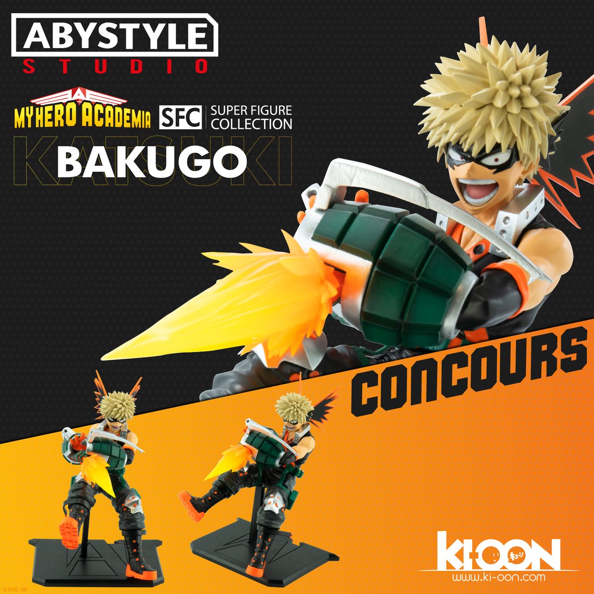 ki_oon_Editions's tweet photo. [CONCOURS] 
À l’occasion de la sortie du tome 34 de « My Hero Academia », nous vous proposons en collaboration avec @abystyle_studio de remporter une magnifique figurine Katsuki Bakugo !

Pour participer :
RT + Follow @ki_oon_editions et @abystyle_studio

1 gagnant
TAS 03/10 https://t.co/vFDL2wMhAN