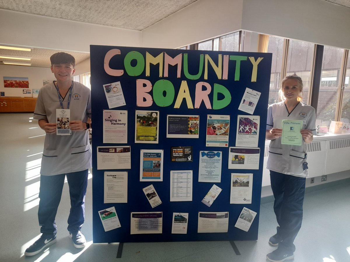 <a href="/nhsfife/">NHS Fife</a> busy afternoon for our mental health student nurses creating our community information board. <a href="/dundeeuni/">University of Dundee</a> <a href="/chloemcglashann/">clo ❃</a> and Aiden Stuart.