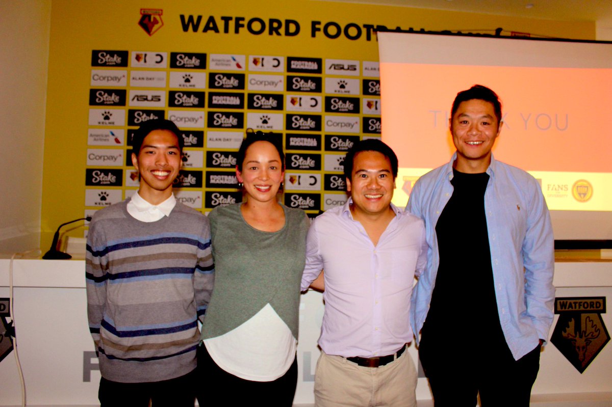 FSooFoundation's tweet photo. Wow! What an amazing night last night with our amazing speakers @PhysioAlicia, @alan_zp_lau and @lozlok7.
Special thanks to @WatfordFC for hosting. And a great job from @JoshSim8!
It has been a great #ESEAHM22. Thank you to @besea_n, #sportingequals #fansfordiversity https://t.co/AAGqqfD8rM