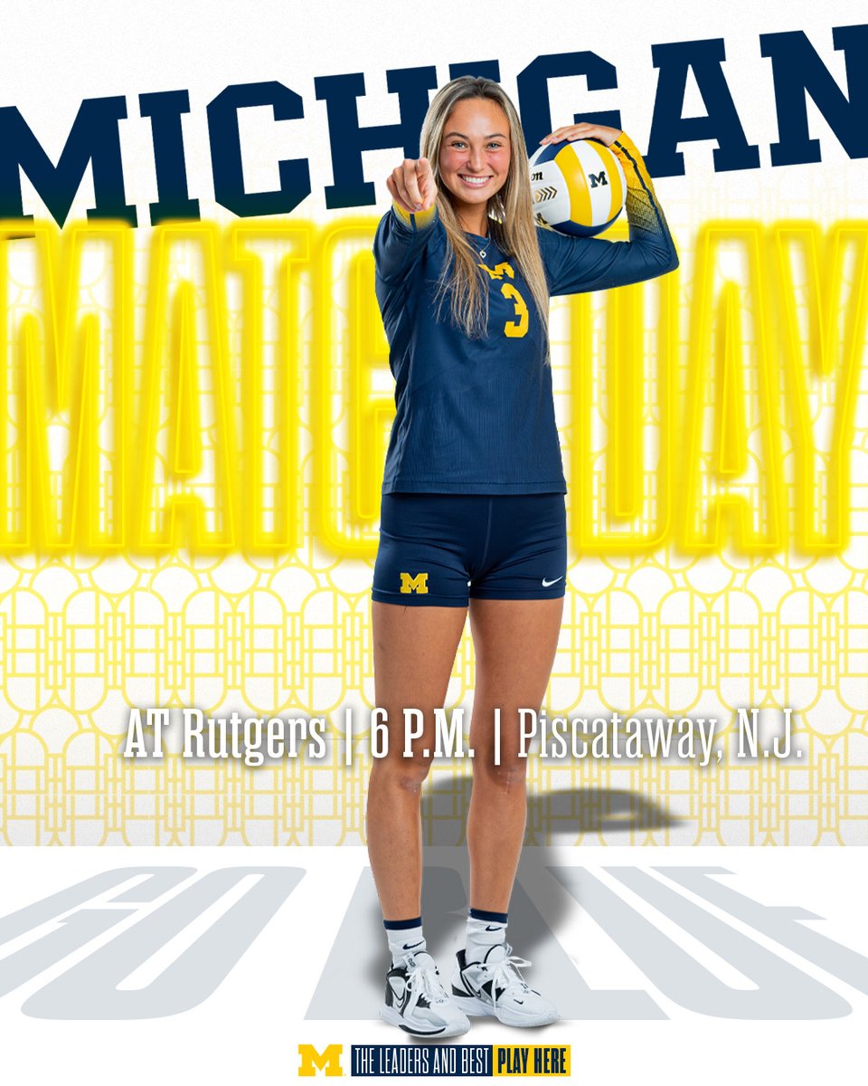 umichvball's tweet photo. Get excited! It's Match Day!!

📍 Rutgers
📺https://t.co/ILGktVdYL3
🕕6 PM
📉https://t.co/oN21EJohNU

#GoBlue 〽️ #Team50 https://t.co/BW2QX6ivGV