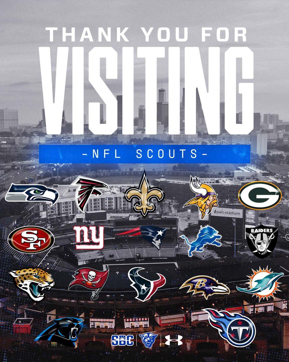 17 NFL Scouts at @GeorgiaStateFB this week ➡️ Thanks for taking the time to stop by @CenterParcATL #PantherPros