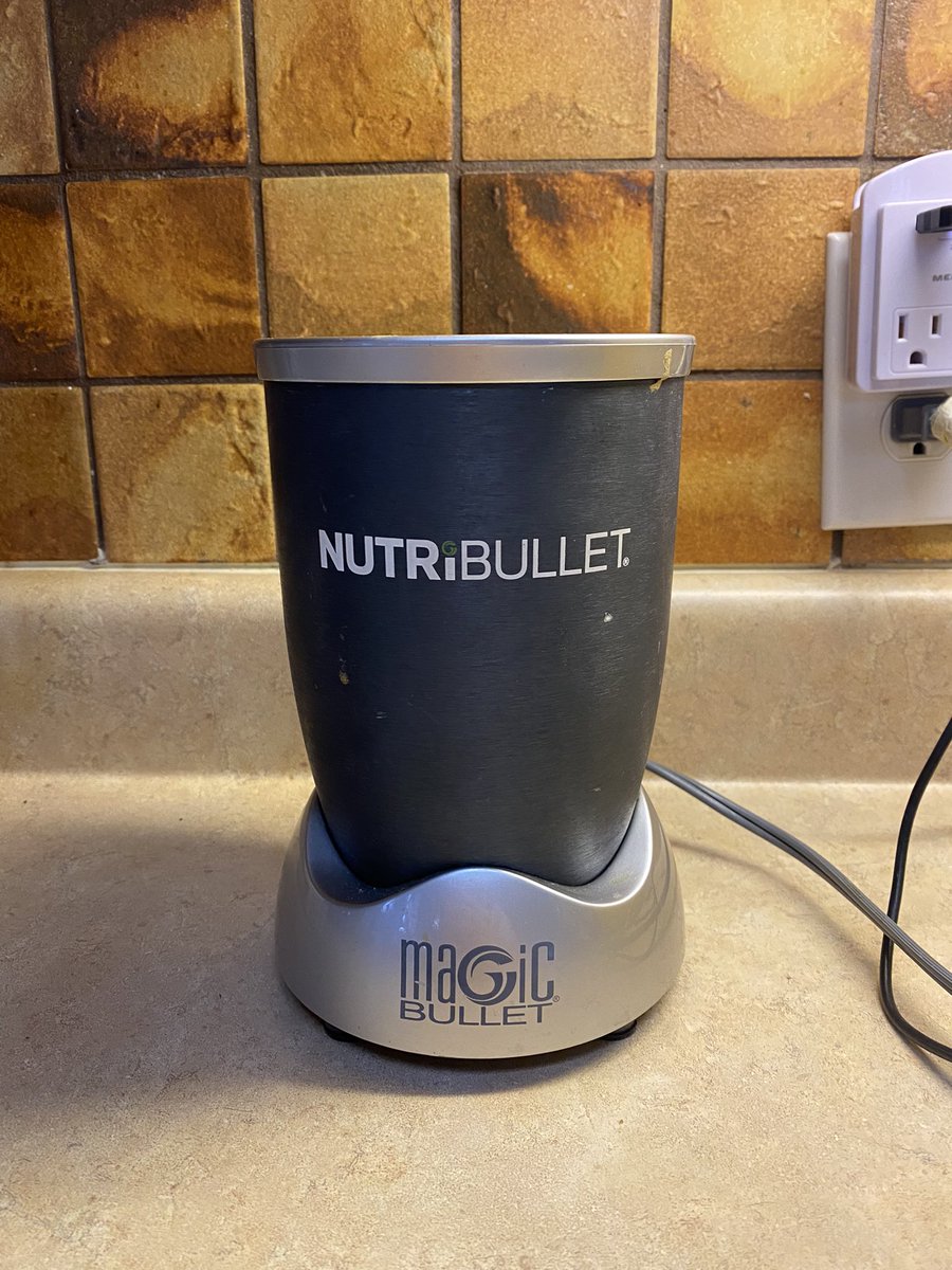 awschenk's tweet photo. 12 years and thousands of smoothies later… my @nutribullet has finally died. Shout out to my #holygrail smoothie maker… you will be missed. RIP. 🥺 ☠️ 🪦 #nutribullet #magicbullet https://t.co/MbhQv1sqiz