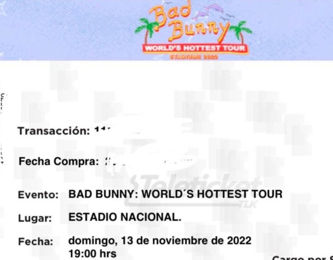 FbrayanTc's tweet photo. Vendo 2 entradas  la playa 2da fecha y 3 platinium 1ra fecha. Ya me queda pocos... 928/569/614
#BadBunny #badbunyentradas #Peru #badbunyperu #conciertobadbuny
#zonaplaya https://t.co/QNhd61q9VR