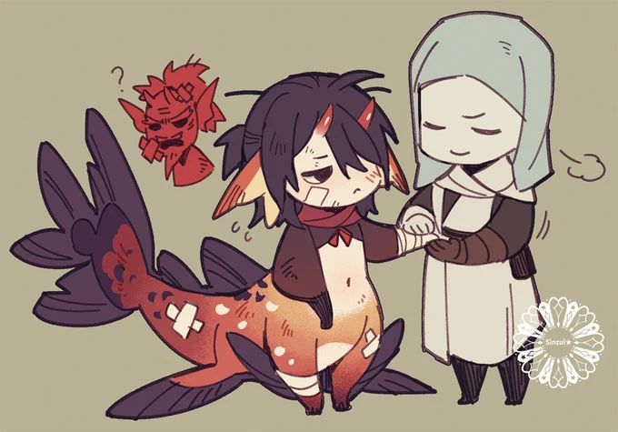 『葦の地』の人魚竜久しぶりのパロ美しくて凶暴な生物～楽しかった#ELDENRING  #EldenRingFanart 