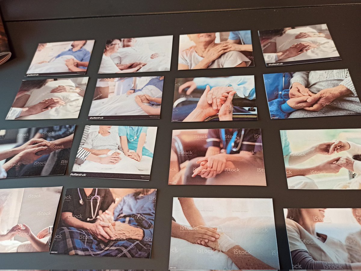 MTKrawczyk_42's tweet photo. Great workshop exploring stock end of life images and how they reflect a socio-cultual imaginary of dying and death. Finally a place to vent about the hands! #PHPCI2022 https://t.co/0kFr1nuLUZ