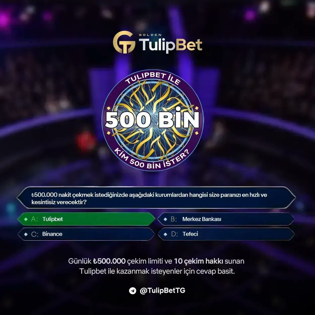 💸 Kim 500 Bin İster?

Eskiler güzeldi. Kenan Işık soru sorar, arabanın radyosunda Orhan Gencebay çalıyorsa arabadan inilmezdi.

🌷 Eskileri çok sevsek de sizler için sürekli yenilenmeye devam ediyoruz. Günlük Çekim Limitimiz artık tam 500.000 TL. 

🔗 bit.ly/38GMiQ7