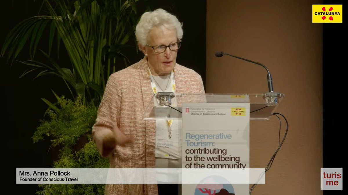 🗨️<a href="/PembridgeAnna/">Anna Pollock</a> “El turisme té una responsabilitat única per ajudar en els processos de canvi i per fer-ho s'ha d'integrar amb altres sectors. Un canvi significatiu es produirà quan entenem que no som una indústria que funciona amb principis mecànics sinó que és un sistema viu.”