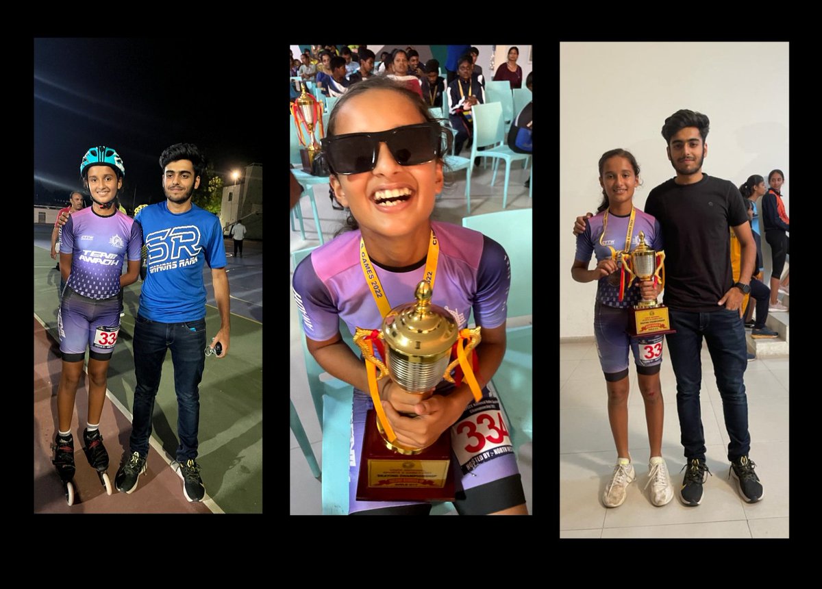Divyans52001050's tweet photo. My Student Avani Shandilya won a bronze medal in CISCE Nationals held at Ahemdabad. She finished🥉in the 500m race. Super happy and proud of her on her well fought win. It's now time to work harder on the future goals .🏆
@anandips04 
#icscenationals #speedskating #dpsbopal https://t.co/VbzjNkAXOs