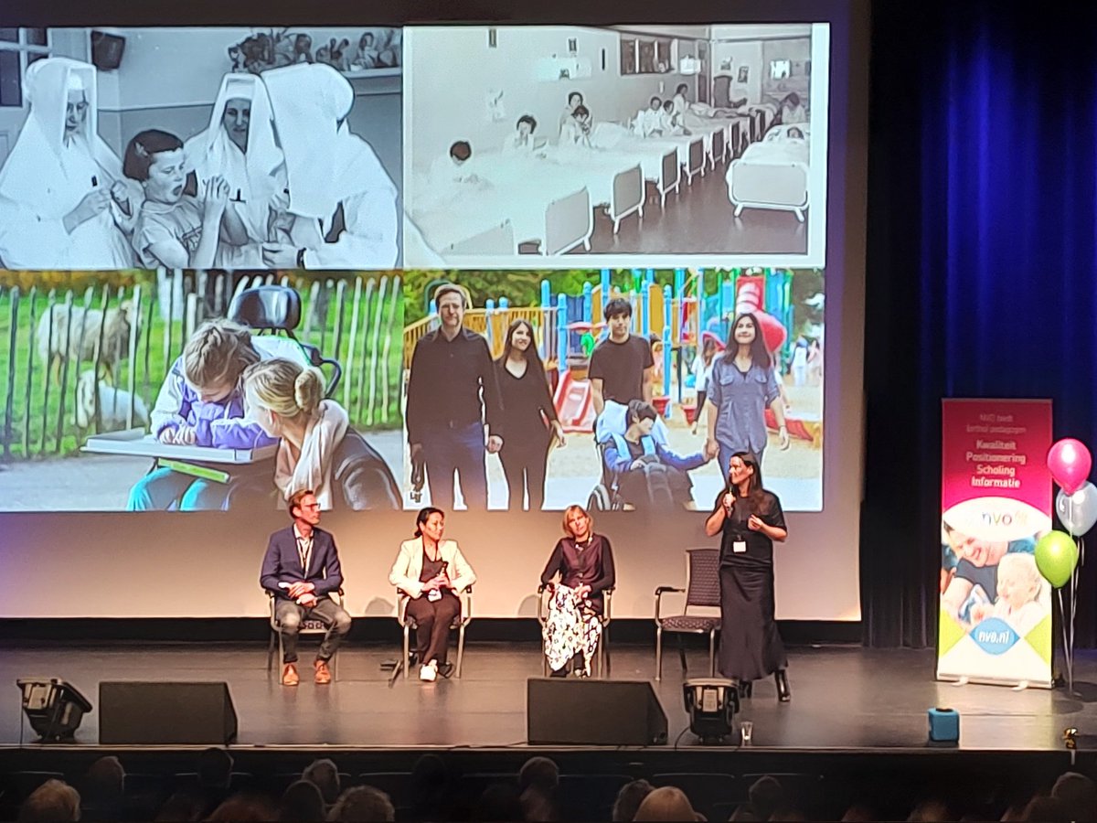 Op het congres 60 jaar @NVOpedagogen geeft Annette van de Putten een overzicht van 60 jaar gehandicaptenzorg