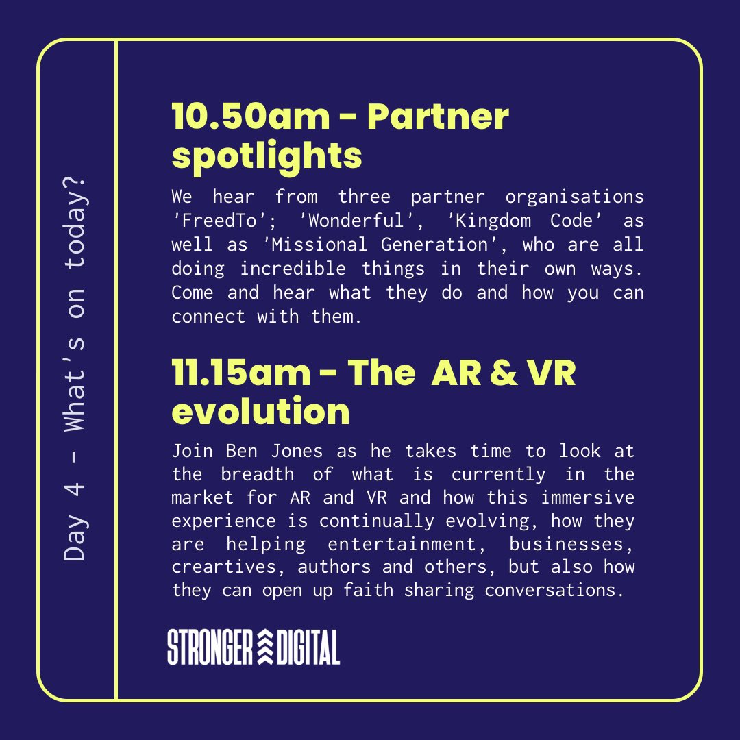 strongernetwork's tweet photo. This is what’s going on today ▶️▶️ Register free here: https://t.co/UCJm49llOM #strongerdigital https://t.co/FRPKhmyhk4