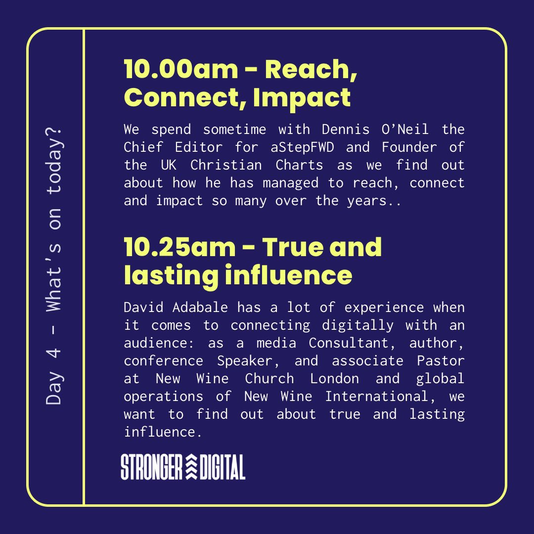 strongernetwork's tweet photo. This is what’s going on today ▶️▶️ Register free here: https://t.co/UCJm49llOM #strongerdigital https://t.co/FRPKhmyhk4