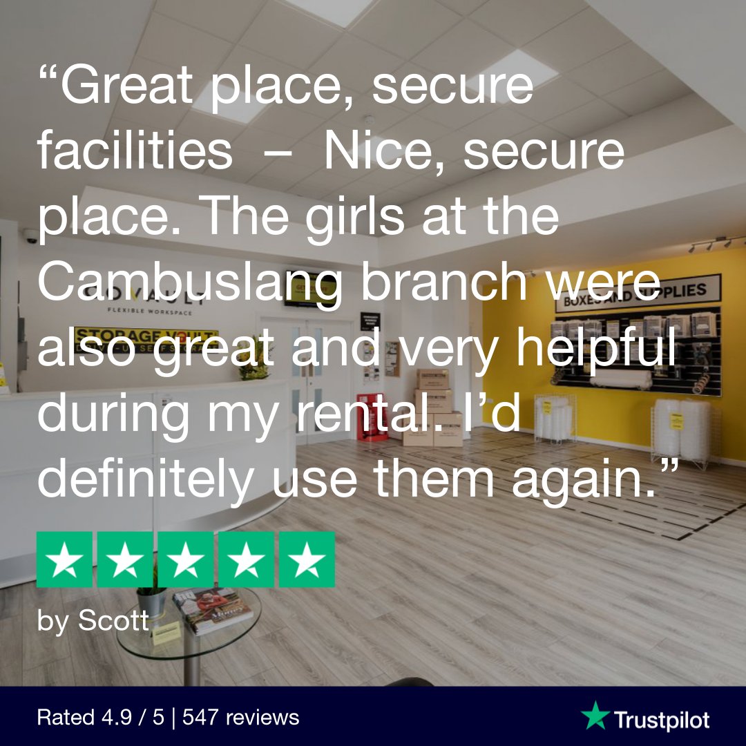 Storage Vault (@storagevault) on Twitter photo Another fantastic #customer testimonial for the lovely team at <a href="/storagevault/">Storage Vault</a> #Cambuslang 💛
#trustpilot #reviews #customerservice Another fantastic #customer testimonial for the lovely team at <a href="/storagevault/">Storage Vault</a> #Cambuslang 💛
#trustpilot #reviews #customerservice