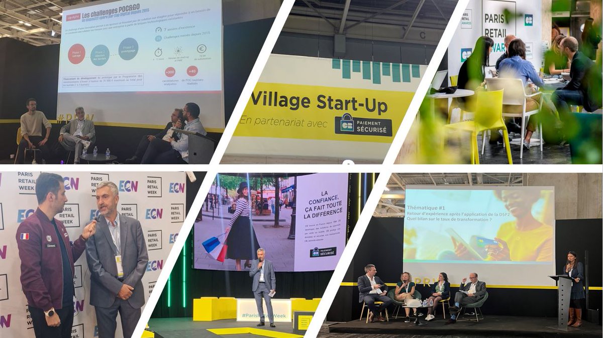 CartesCB's tweet photo. [#ParisRetailWeek]
Retours en image de l'édition 2022 : 1 conférence animée par CB sur #PaiementSécuriséCB🔒, l’introduction des Paris Retail Awards 🏆par CB et l'intervention du #LABbyCB à la conférence @Cap_Digital et un challenge lancé avec @IDKIDSCORPORATE ! #StayTuned⚡️ https://t.co/Rjl9YeexZI