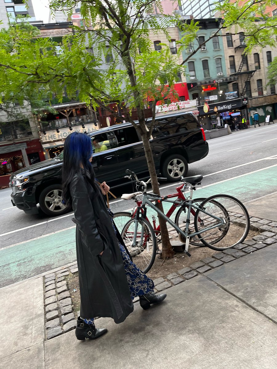 allseeingseneca's tweet photo. BREAKING: sen spotted walking briskly past some nyc bikes, minding her own goddamn business. https://t.co/Vc08bwi1Bv