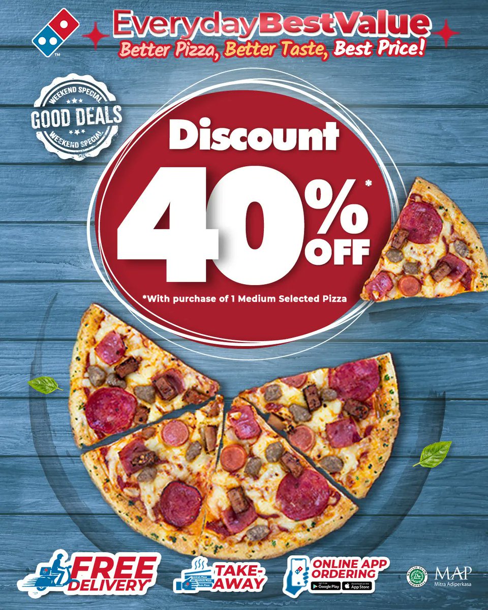 Domino's Pizza ID on Twitter "weekend tanggaltua AMAN CHECKED!! DISC