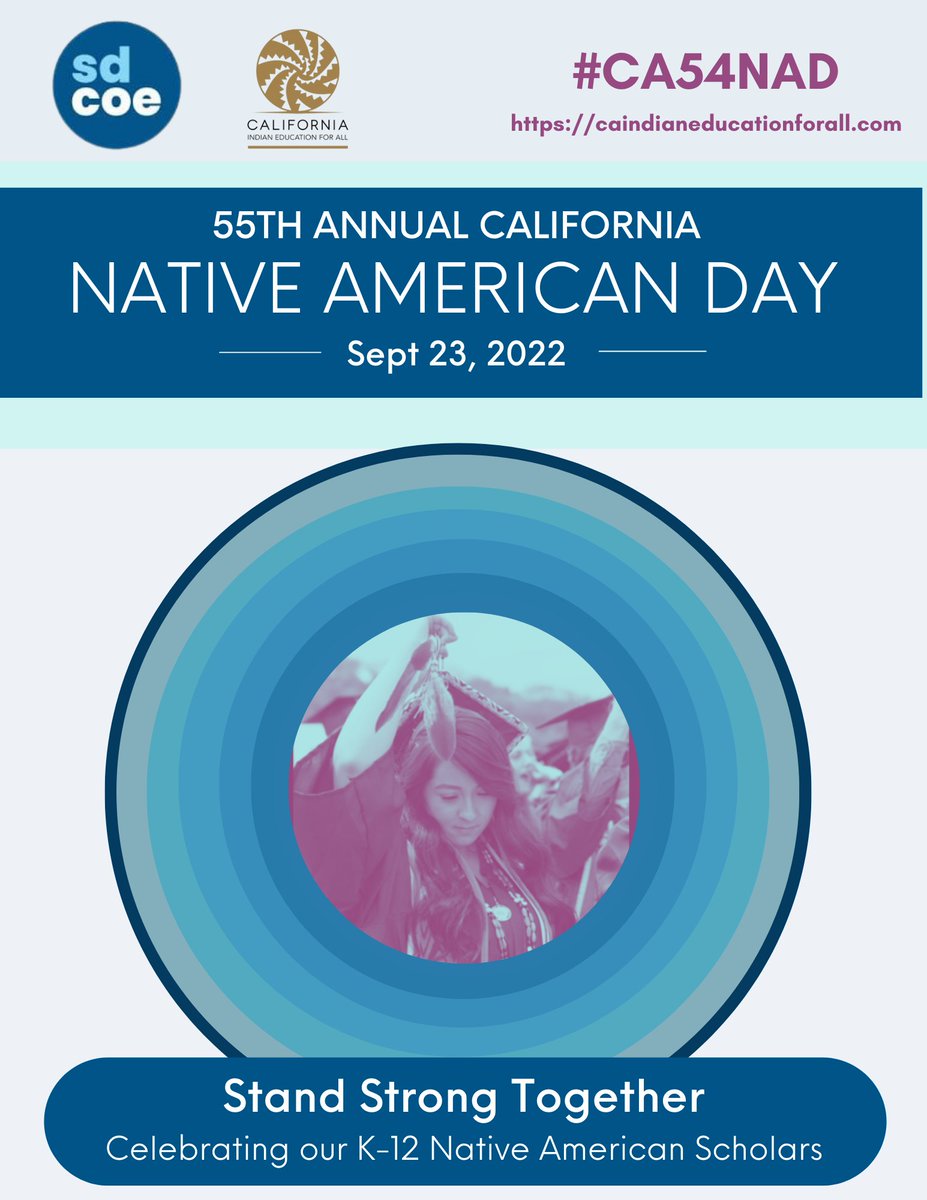 Today we are celebrating and honoring the 55th annual California Native American Day! Use this digital resource to learn more about CNAD and California Indian Education! bit.ly/CNAD2022 #CA54NAD <a href="/cie4all/">California Indian Education for All</a> <a href="/SanDiegoCOE/">San Diego County Office of Education</a> <a href="/cicsc_csusm/">CICSC CSUSM</a> <a href="/CalIndianMuseum/">CIMCC</a>