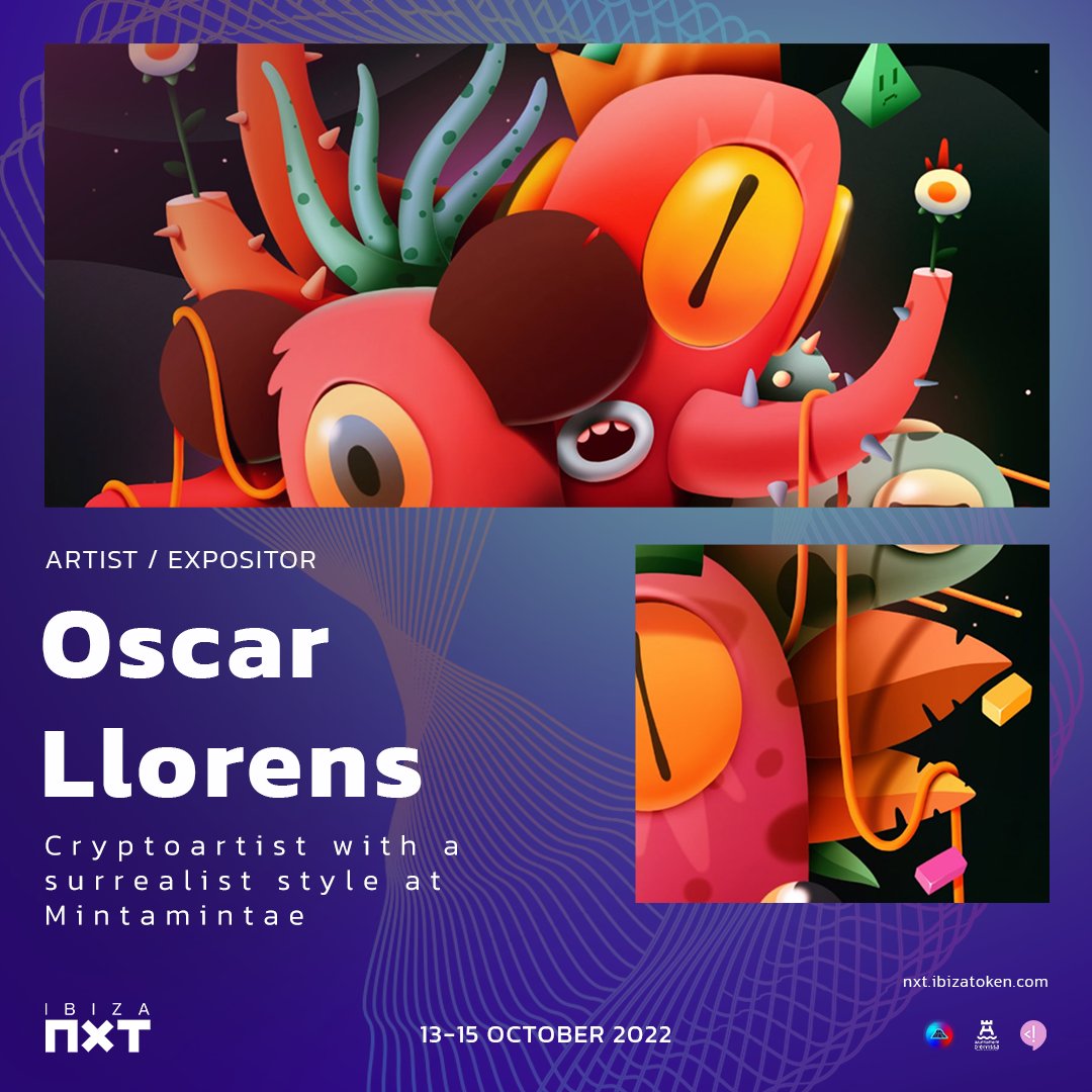 IbizaToken's tweet photo. Welcome @ollorens, one of the #NFTartists of @mintamintae collective who join #IbizaNXT!
Oscar has worked as an illustrator for renowned brands and held individual and collective exhibitions internationally as a plastic artist.
Tickets:https://t.co/EShl0ewSy0 
#nftcommunity #nft https://t.co/LKNI2wciqk