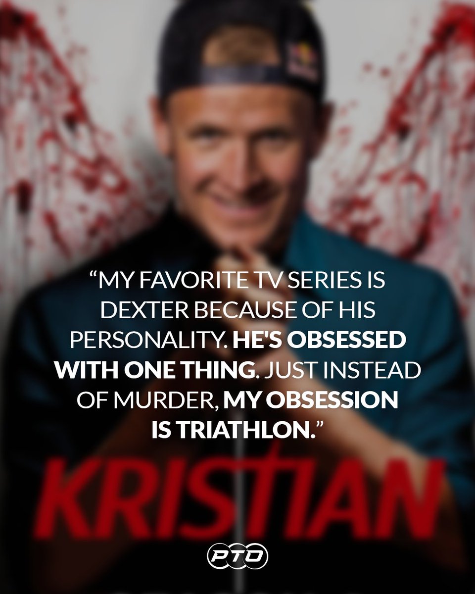 Kristian 🤝 Dexter Triathlon obsessed... let's hope the similarities stop there 😅 Full article by @bbculp: redbull.com/us-en/theredbu…
