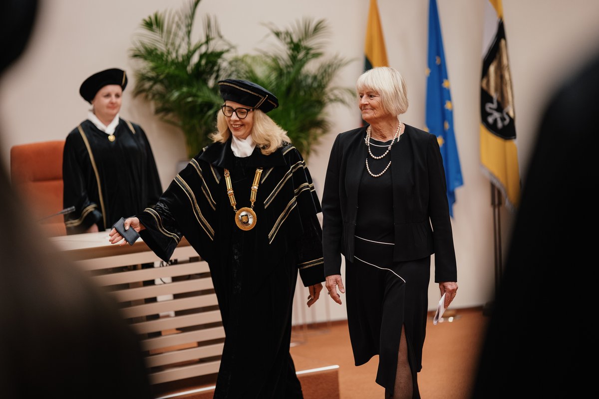 mru_university's tweet photo. Sept. 22nd, @IAU_AIU President #Prof. Dr. Pam #Fredman was awarded an honorary #doctorate at MRU #Vilnius for her contributions to increasing the global role of #highered. #education #Gotheburg #Sweden https://t.co/Tje2qyugpv