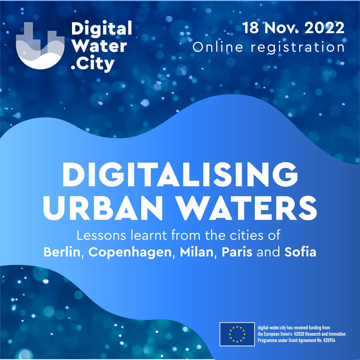 For almost 4 years we've been developing 15 digital solutions to improve urban #watermanagement💧🏙️

🆕📢 On 18 Nov our demonstration cities will be talking about it in an online workshop, will you join us?🤲  

Register here 👉digital-water.city/events/digital… #digitalwatercity #H2020