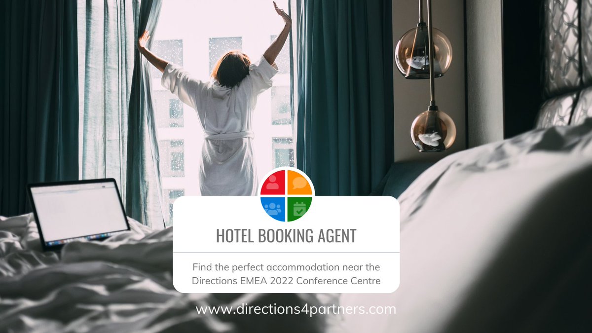 DirectionsEMEA's tweet photo. 📣 #PracticalInfo: Hotel booking agent 📣
Great news! 🛏️ Find the perfect accommodation near the #DirectionsEMEA2022 Conference Centre:
➡️ Book your hotel via https://t.co/rLDDwDHxGJ
➡️ More practical info for attendees via https://t.co/nZaTA89RQM
#msdyn365 #msdyn365BC https://t.co/4dU7MV0kcK