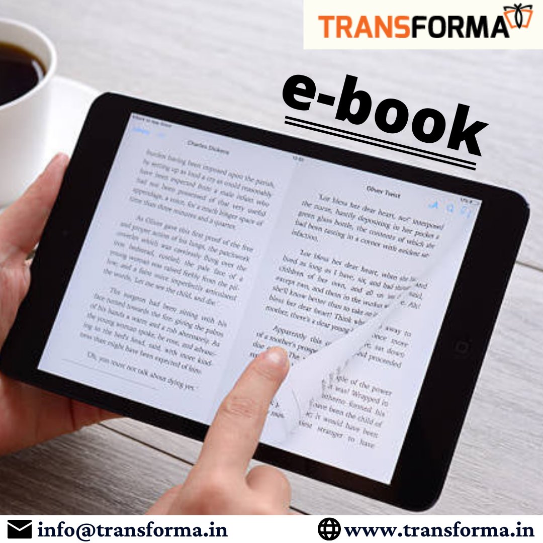 transformapress's tweet photo. Transforma Publish your #ebook with awesome ease and effectiveness and also we give your eBooks the ideal platform to grow with eBook creation and eBook conversion services. https://t.co/vSl1Bqp1w5
#ebookconversion #digitalbook #digitaltech #ebookservices #content #publish https://t.co/u5IjkoVlDM